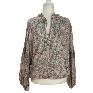 Poupette St. Barth Print Boho Top Blouse